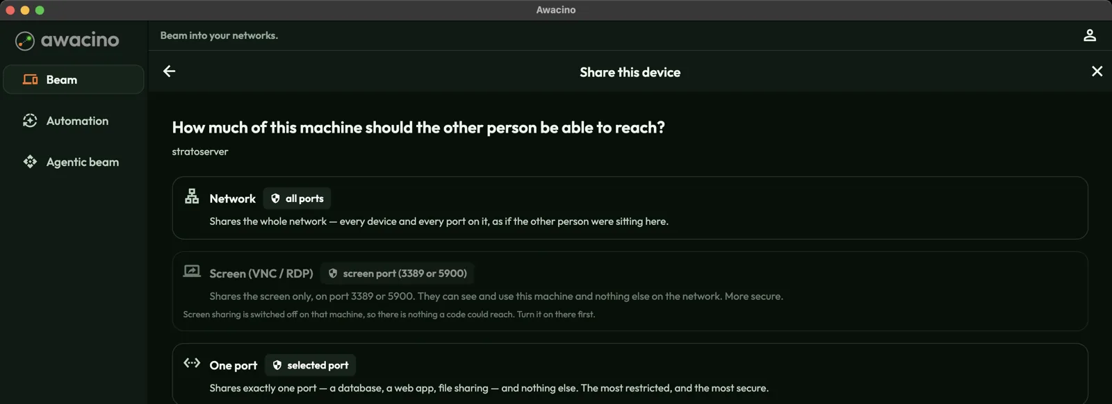 What the other person can reach.