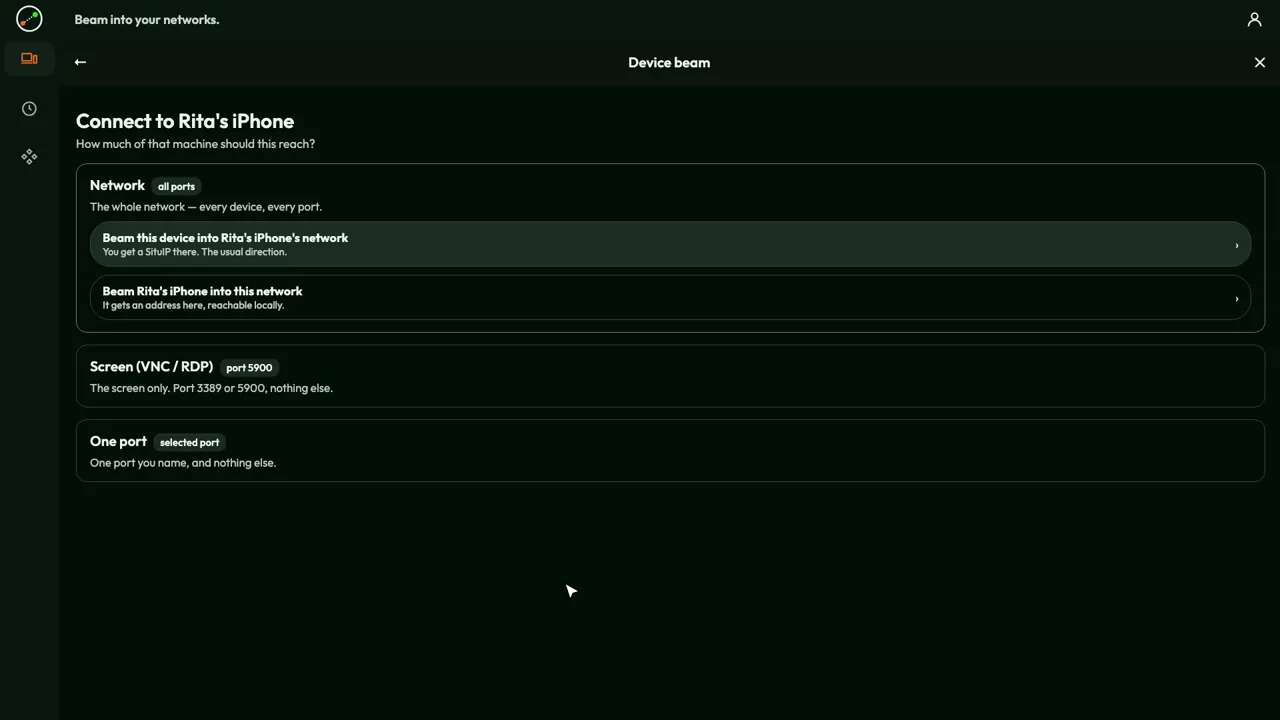Beam into your home network